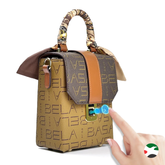 Women's Leather Fingerprint Lock Purse, Long Wallets, Mobile Phone Pouches, Anti-theft Lock